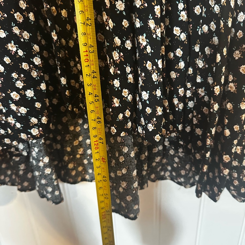 NATURAL LIFE Black Midi Dress with Cream Floral Print - Picture 6 of 8